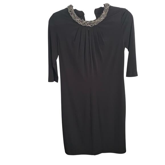 Donna Ricco New York Dresses & Skirts - Donna Ricco Black Embellished Neck Dress – Size 4 - NWT